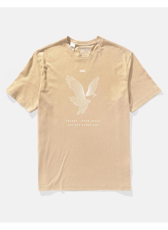 American Eagle Graphic Logo Crew Neck T-Shirt  - Image 3