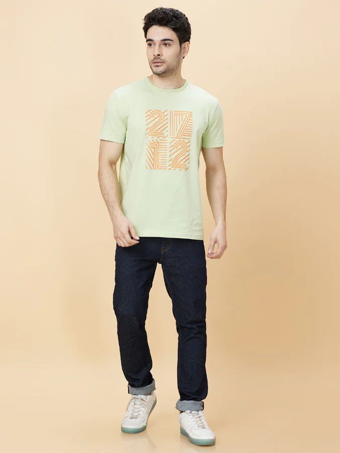 بيينغ هيومان Being Human Sea Foam Crew Neck T-Shirt For Men