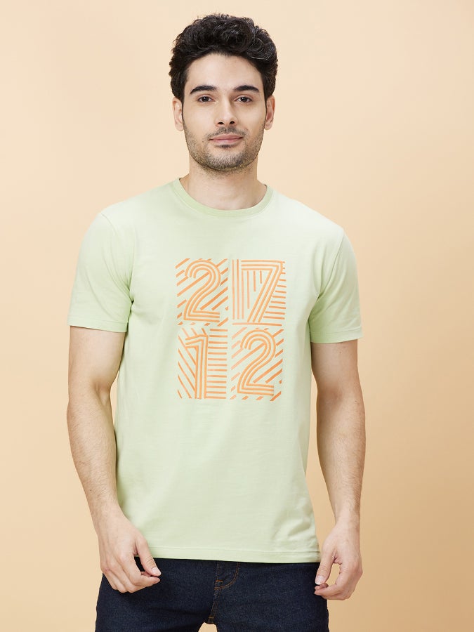 Being Human Sea Foam Crew Neck T-Shirt For Men - Image 1