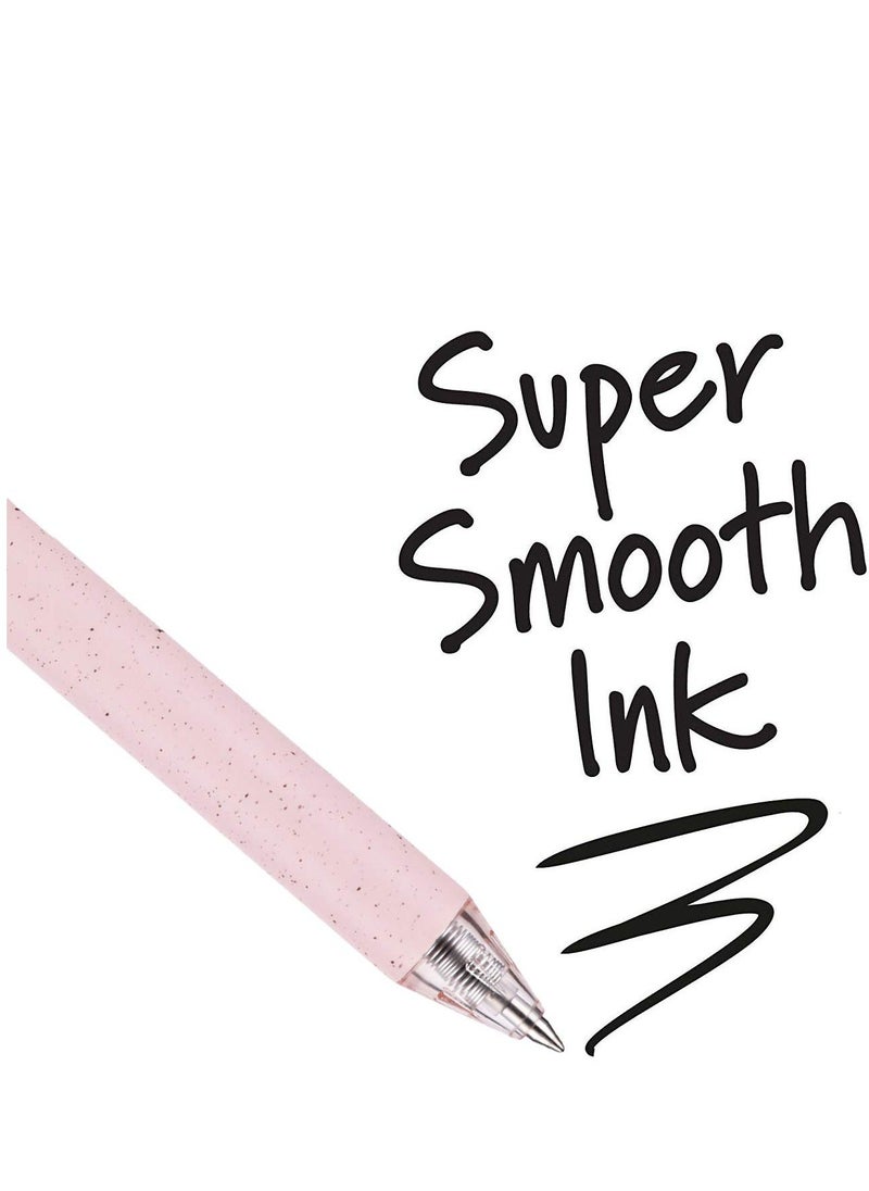 Generic Gel Ink Retractable Pens Set, Black Ink 0.5mm medium Point Pen Set, Extra Smooth Tip No Bleed Smear Smudge Refillable Clickable Pens Bulk for Writing Journaling Multicolor Fine Pens 12 Pcs  - Image 3