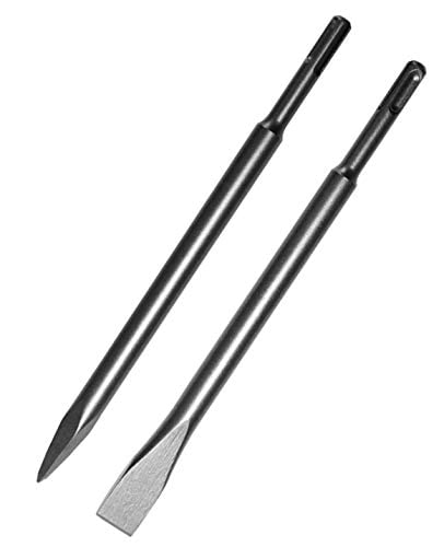 ISC ISC 2PCSSET Round SDS PLUS Shank 14 250mm Electric Hammer Chisel For ConcreteBrickWallTile Slotting Drilling