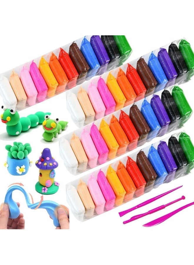 ماجيك مجموعة صلصال ماجيك ، 48 قطعة (4 أكياس × 12 لونًا) - صلصال لعب ناعم وغير لاصق مع أدوات تشكيل - آمن وغير سام - هدية إبداعية وموفرة للأطفال - Image 1