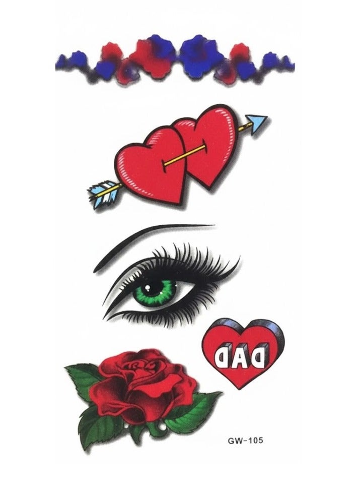 تاتو مؤقت اشكال مختلفه ملونة جذابه - Image 1