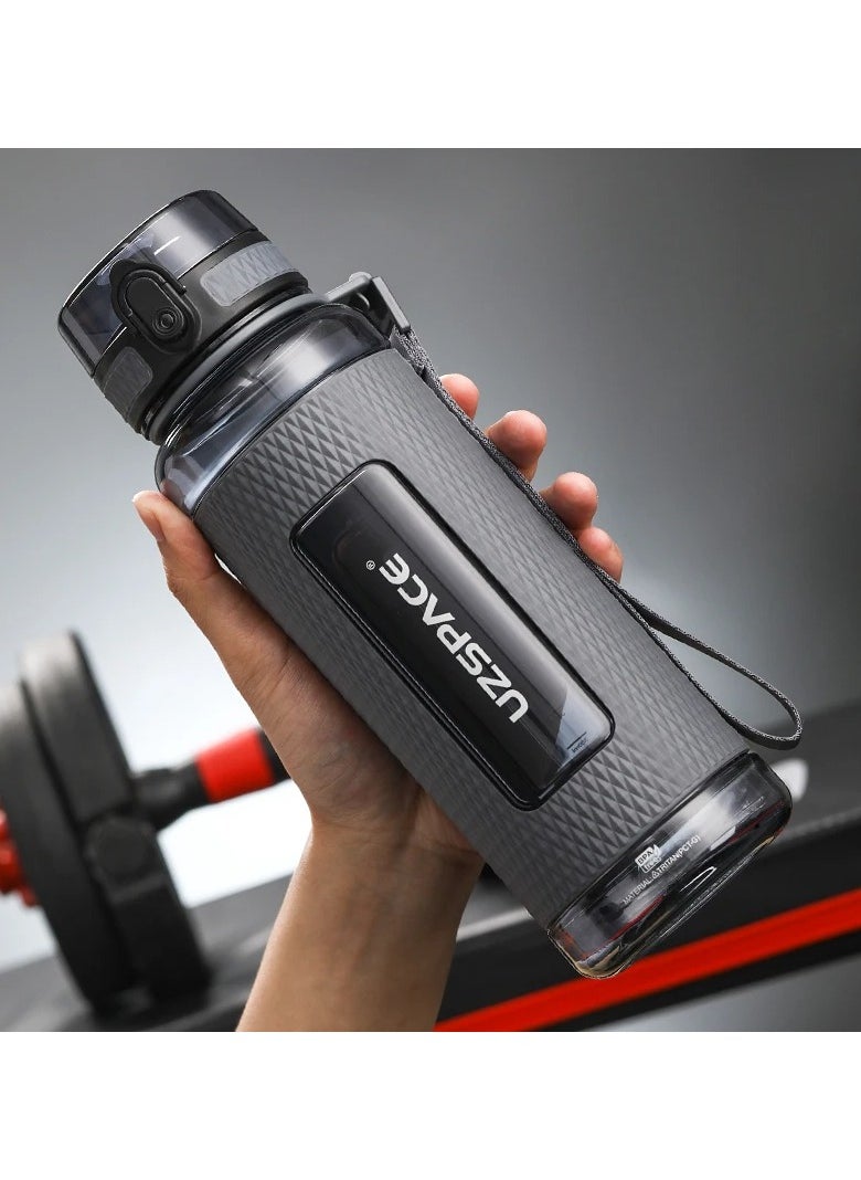 UZSPACE Bpa Free Sports Water Bottles Portable Tritan Plastic Gym Drink Bottle Anti-Fall Leakproof Large Capacity Fitness Kettle 