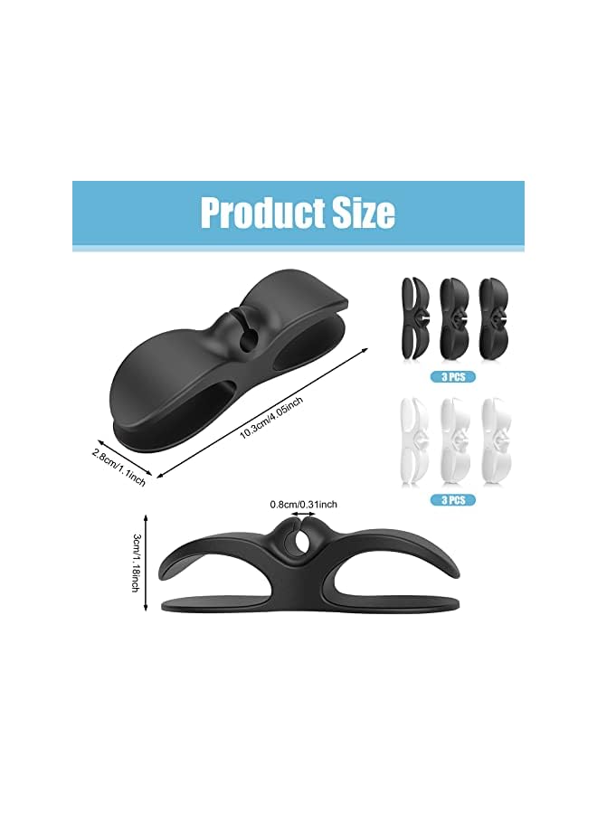 PROMASS Cord Wrap, 6 Pcs Cord Organizer for Appliances, Kitchen Appliance Cord Winder for Microwave, Coffee Maker, Mixer, Air fryer, Oven (Black, White) - Image 2