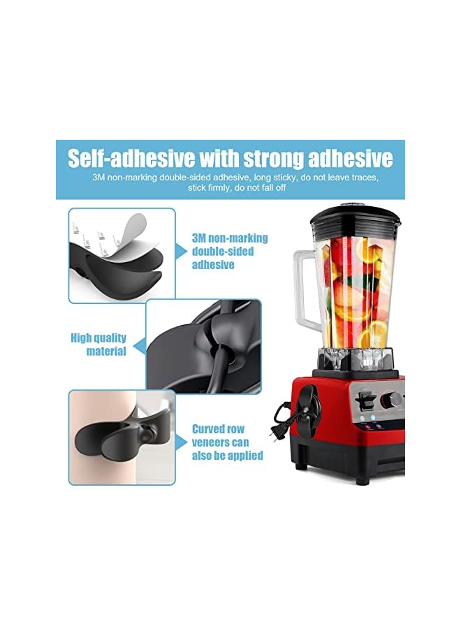 PROMASS Cord Wrap, 6 Pcs Cord Organizer for Appliances, Kitchen Appliance Cord Winder for Microwave, Coffee Maker, Mixer, Air fryer, Oven (Black, White) - Image 3