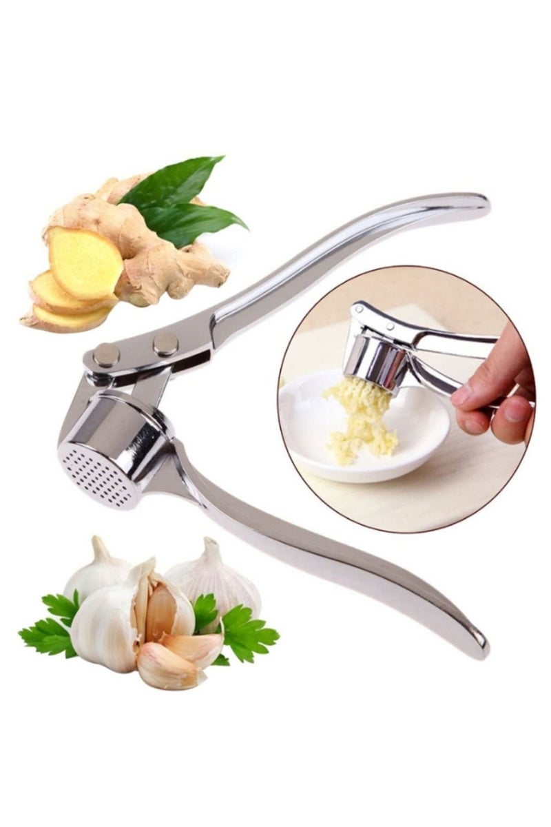 هراسة ثوم ستانلس ستيل يدويّة – مضادة للصدأ - Image 1