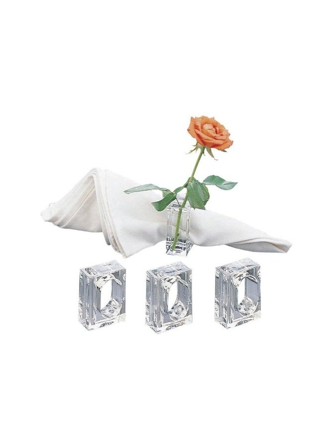 Deco-Mate Acrylic Napkin Rings Bud Vase Flower Holder â€“ Clear - Table DÃ©cor, 2-in 1 (Bulk Set) Wholesale (24) - Image 5