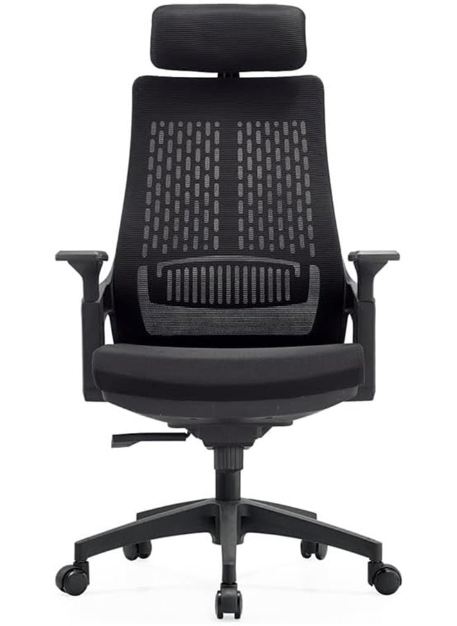 MAF furniture Maf Office Chair Ergonomic Desk Office Chair, Mesh Design High Back Computer Chair, Adjustable Headrest And Lumbar Support Color Maf-2021 (Black)  - Image 1