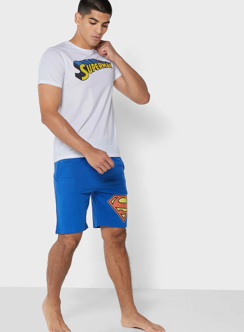 Warner Bros Superman Sustainable Shorts Set