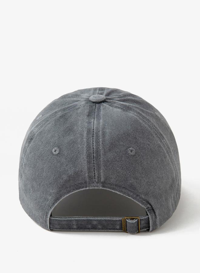Take Two Grey Slogan Print Baseball Cap - Image 3