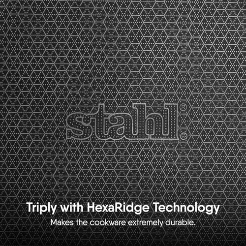 Stahl Artisan Hybrid 4.4 L, 28 cm Triply Non Stick Kadai with Lid, Stainless Steel Kadai for Cooking, Triply Kadhai Metal Spatula Friendly, Induction & Gas Stove Compatible - Image 5