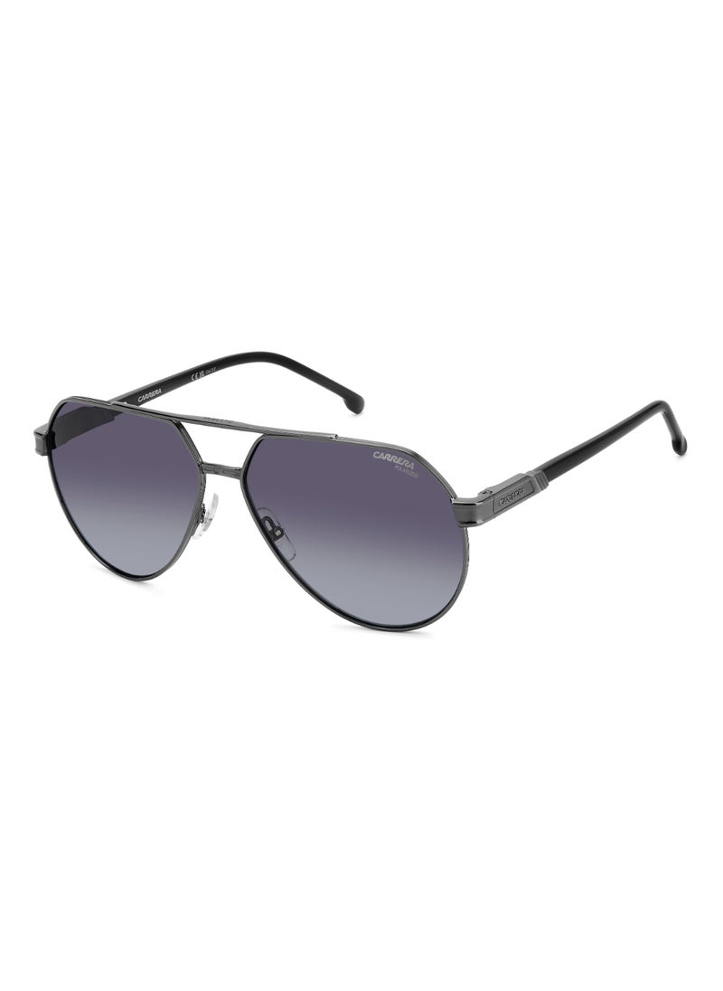 Carrera - نظارة شمسية معدنية مستقطبة للرجال على شكل طيار CARRERA 1067/S GREY 53 - مقاس العدسة: 53.4 مم - Dk Ruthen - Image 1