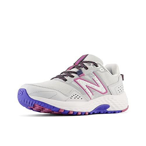 New Balance Women's 410 V8 Trail Running Shoe, Grey Matter/Marine Blue/Scorpio, 7.5 M - Image 3
