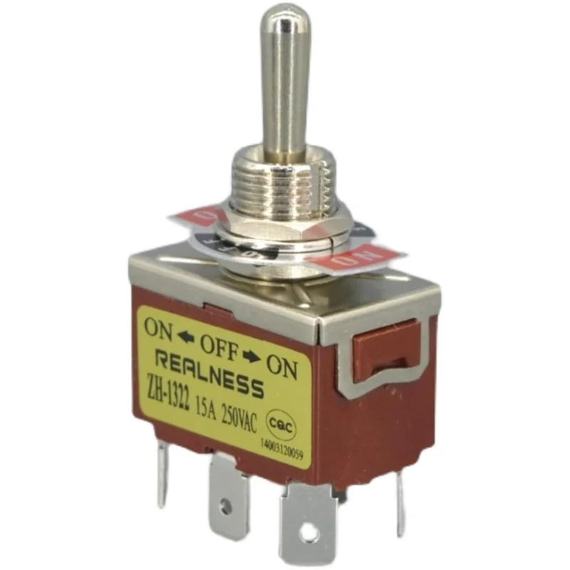 Uniteelec مفتاح تبديل ZH 1322 جهات اتصال فضية 15A 250V 2 دبابيس 3 دبابيس 6 دبابيس - Image 2