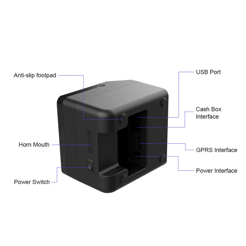 USB Printer High Quality Thermal Receipt Printers Qr Code Sticker Adhesive Printer 58mm UK Plug - Image 3