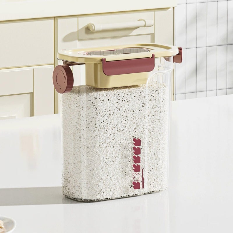 Kitchen Organizer and Despencer Cereal and Legumes with Airtight Lid and Practical Capacity – Easy to Use Clear Storage Box for Dry Food and Also Serve Cold Drinks (3L) - Image 3