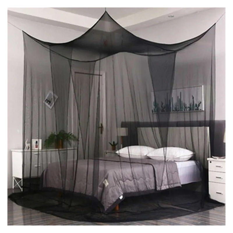 Sexy Black Canopy Bed Curtains Mosquito Net Square Palace Single Bed - Image 2