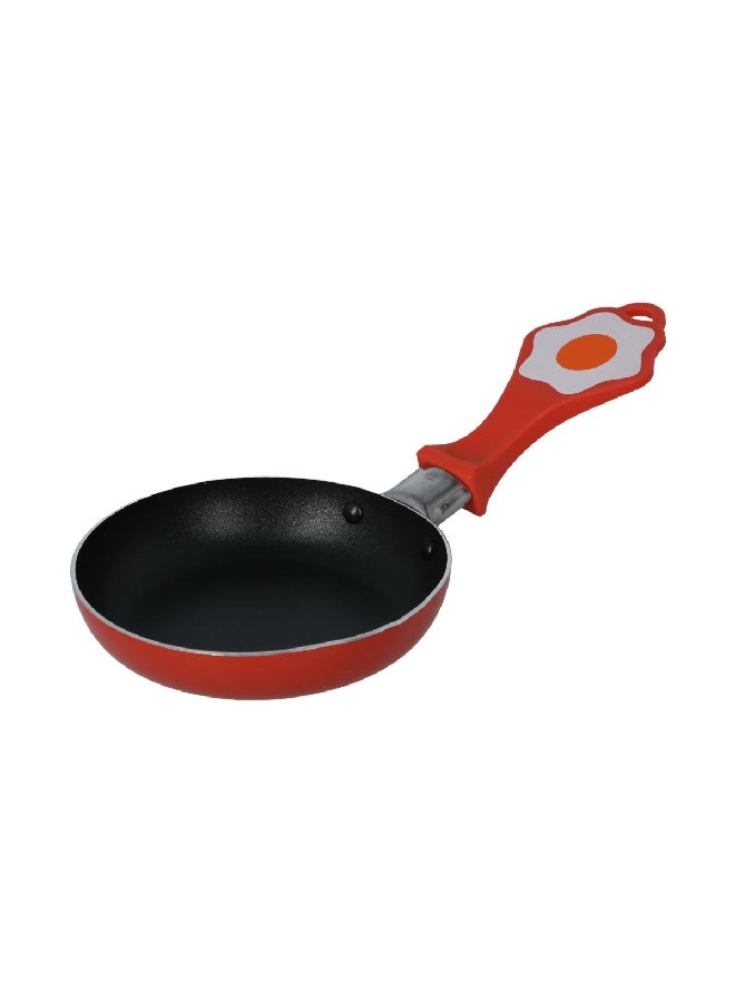 Evri Aluminum Non-Stick Egg Fry Pan Red and Black 13 x 33 x 4.6 cm EFP - Image 2