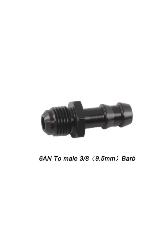 6AN Flare To 3 8 1 2 Hose Barb Adapter Aluminum Fuel Line Fitting Black - Image 2