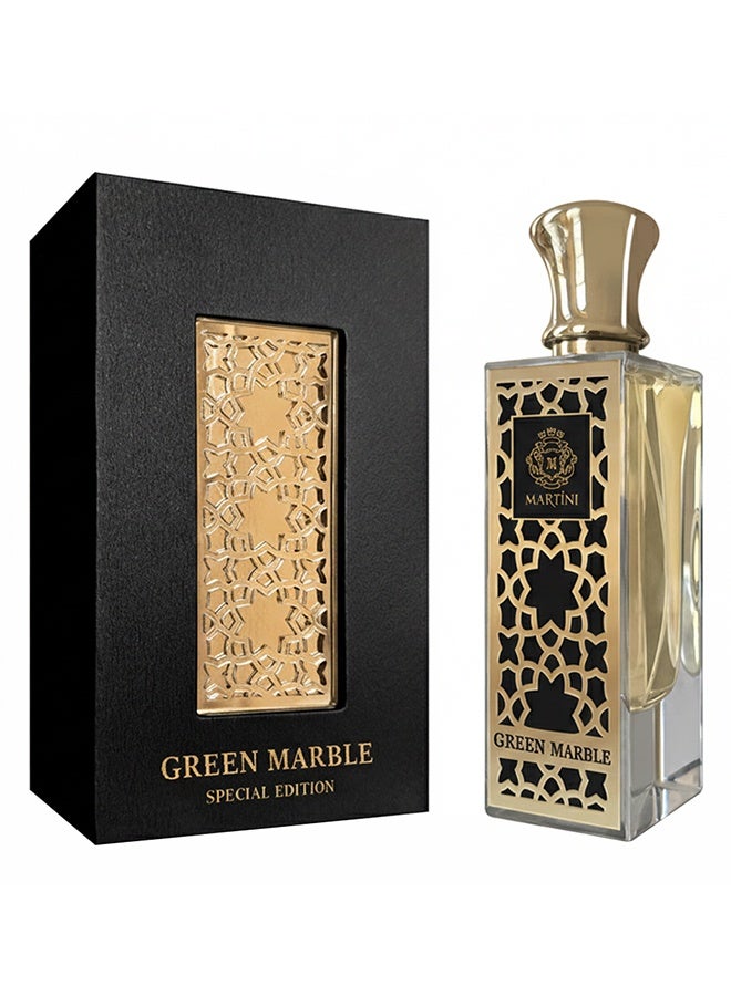 MARTINI Green Marble Special Edition Eau de Parfum Unisex Long Lasting Fresh Citrus Woody Aromatic Perfume Exclusive Limited Edition Fragrance 75ml - Image 1