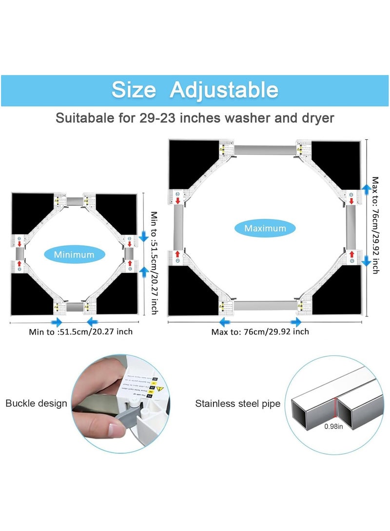 YelaJoy Washer Dryer Stacking Kit, Universal Stacking Kit for Washer and Dryer, Connecting Frame with Ratchet Strap, Adjustable 29"/28"/27"/26"/25"/24" Washer and Dryer Stacking Kit - Image 2