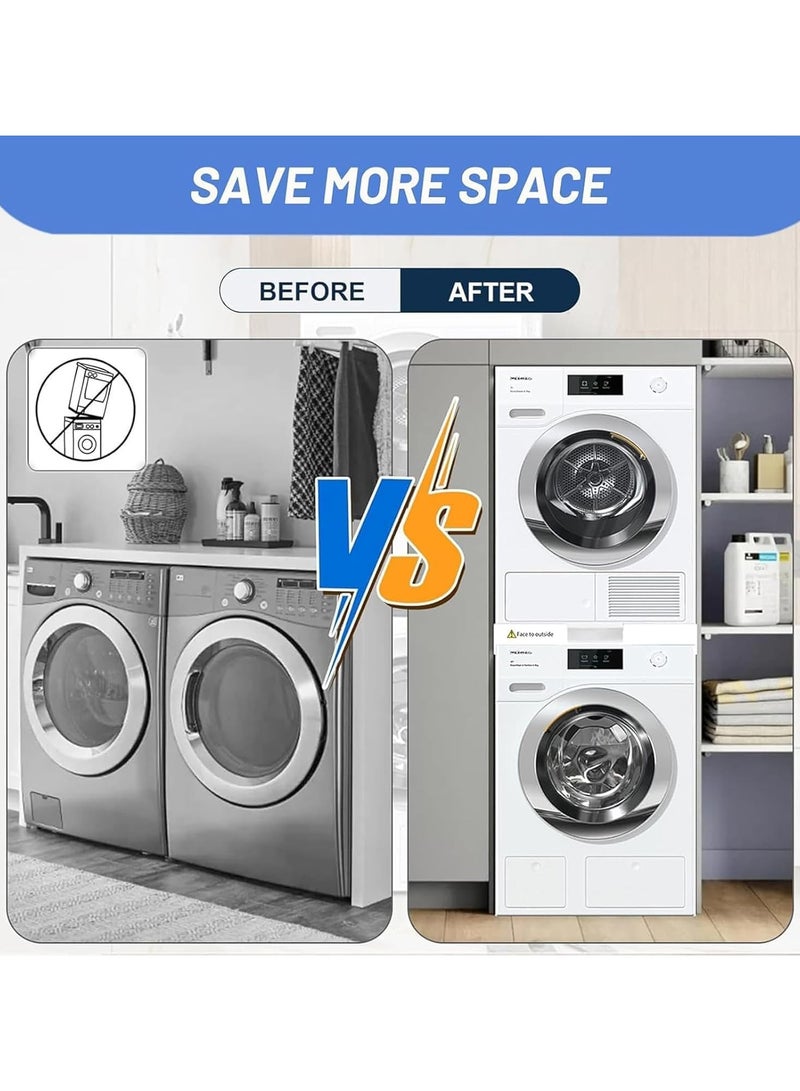 YelaJoy Washer Dryer Stacking Kit, Universal Stacking Kit for Washer and Dryer, Connecting Frame with Ratchet Strap, Adjustable 29"/28"/27"/26"/25"/24" Washer and Dryer Stacking Kit - Image 5