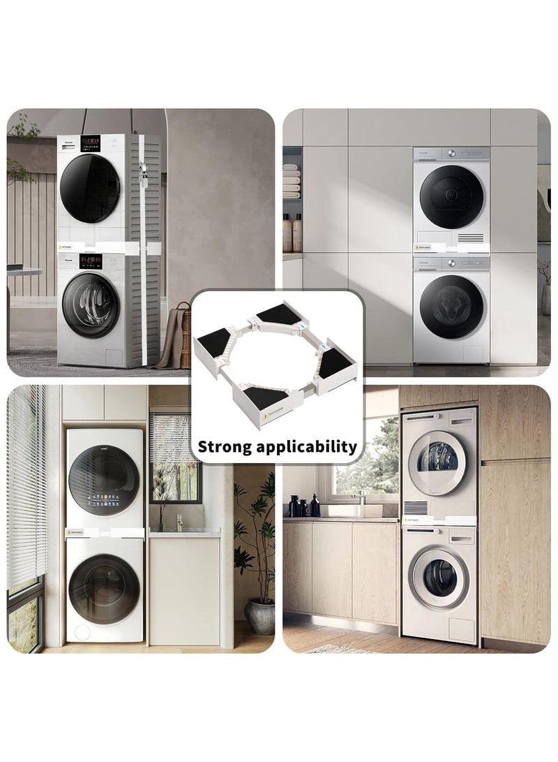 YelaJoy Washer Dryer Stacking Kit, Universal Stacking Kit for Washer and Dryer, Connecting Frame with Ratchet Strap, Adjustable 29"/28"/27"/26"/25"/24" Washer and Dryer Stacking Kit - Image 4