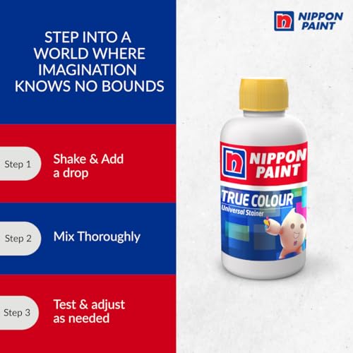 Nippon Paint True Colour Universal Stainer (Yellow Oxide, 50ml)-Water Soluble High Tint, Non-Toxic, Non-Fading Pigment-For Plastic Emulsions, Enamels, Paints, Oil Paints-DIY - Image 3