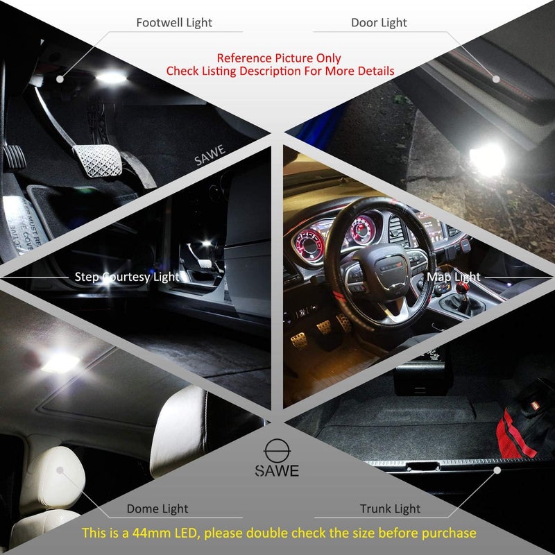 SAWE 44MM 6-SMD 5050 Festoon LED Light Bulbs (10 Pack) - Image 4