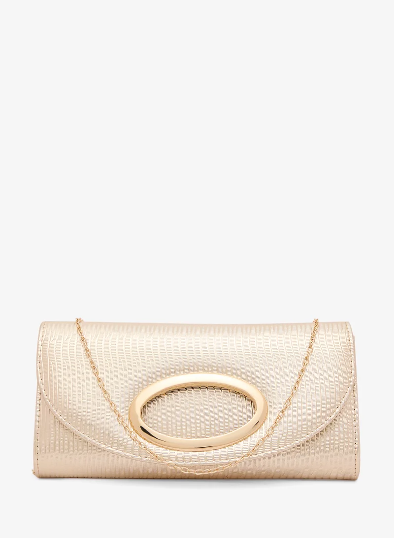 Ella Limited Edition Rectangle Shimmer Clutch With Silver Accent
