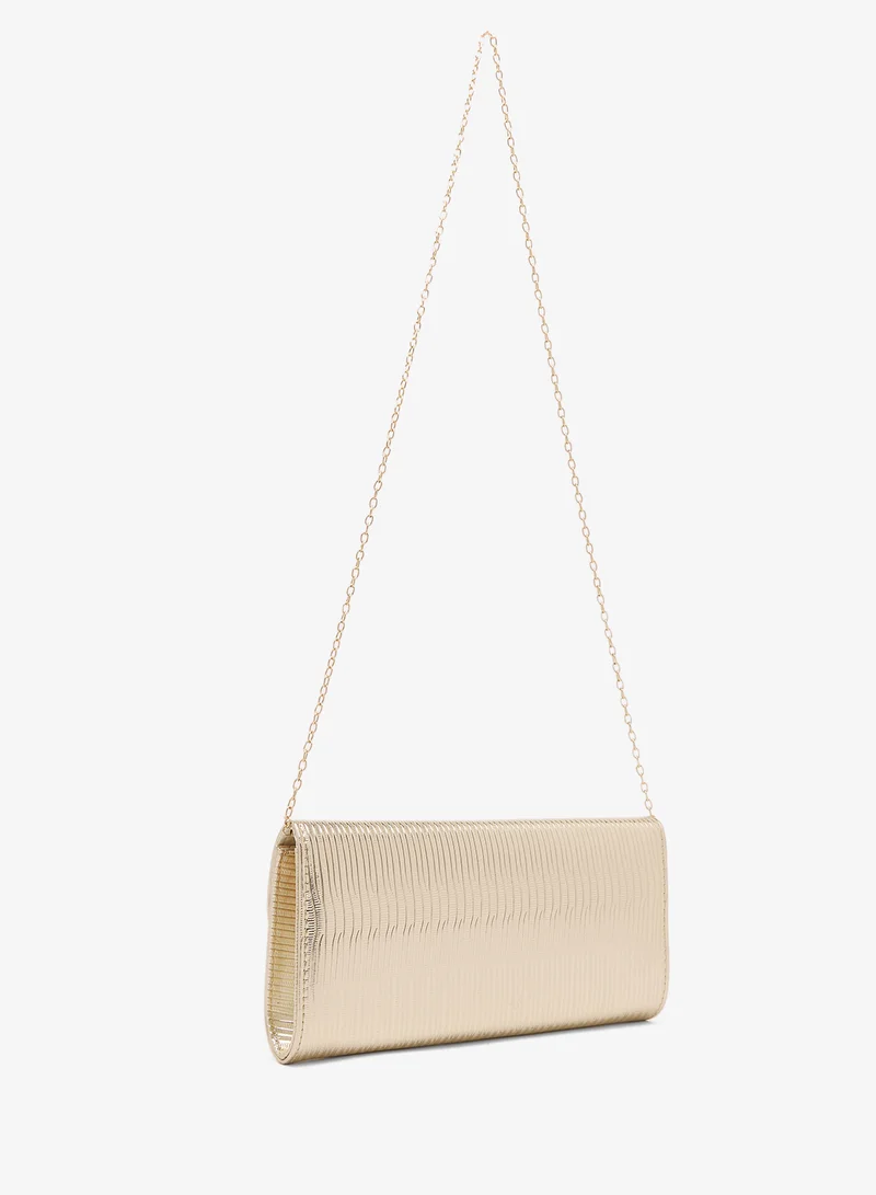 Ella Limited Edition Rectangle Shimmer Clutch With Silver Accent