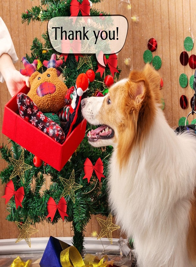 IPRAVOCI Christmas Dog Toys, 6 Pack Interactive Dog Squeaky Plush Toy & Rope Chew Toy & Red Tennis Ball, Holiday Pet Toys for Small, Medium & Large Dogs - Image 5