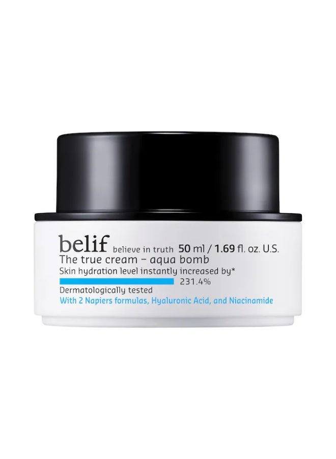 Belif The True Cream Aqua Bomb – 231% Hydration Boost Lightweight Gel Cream for All Skin Types