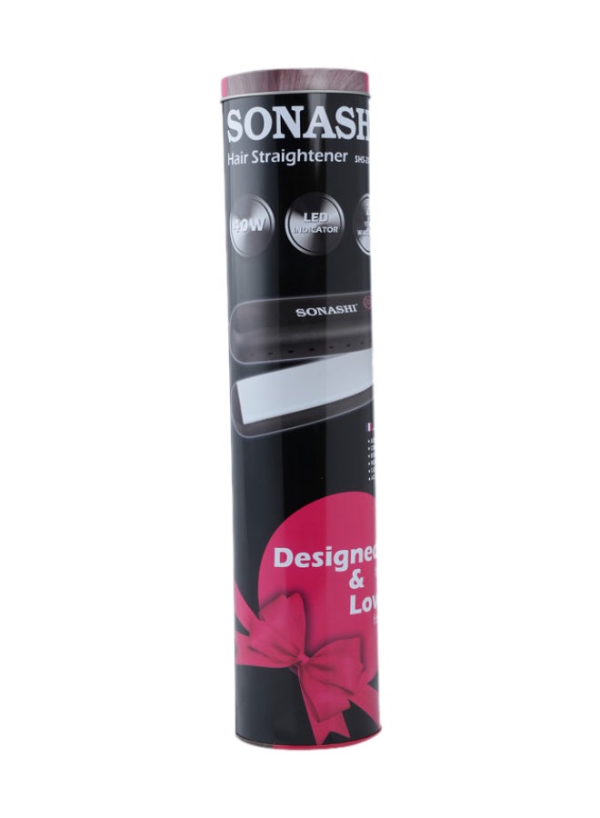 SONASHI Hair Straightener With White Ceramic Plates Easy Temperature Control With Fast Straightening Indicator Light On And Off Switch 360 Degree Swivel Cord  SHS-2017 Black - Image 5
