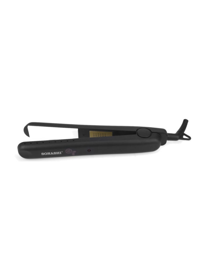 SONASHI Hair Straightener With White Ceramic Plates Easy Temperature Control With Fast Straightening Indicator Light On And Off Switch 360 Degree Swivel Cord  SHS-2017 Black - Image 3