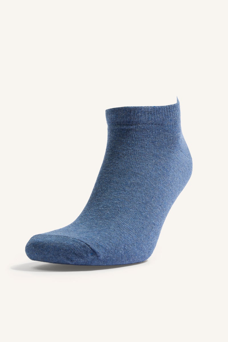 DeFacto Blue Man Man Textured Cotton 5 Piece Socks Casual - Image 2