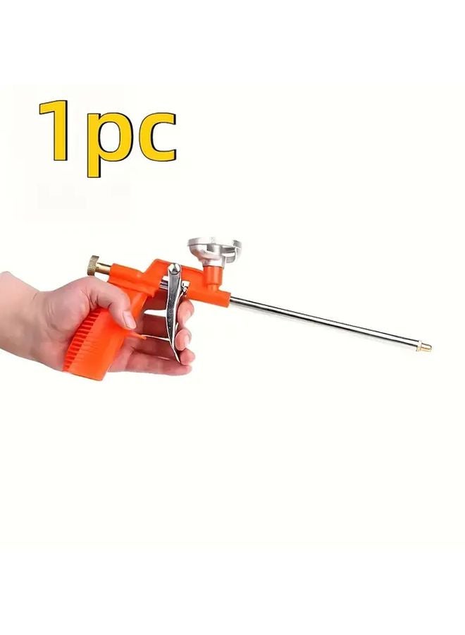 1pc Heavy Duty Metal Foam Gun with Manual Flow Control Valve Adjustable Insulation Seal for Gap Filling DIY Home Roof Repairs - Image 1