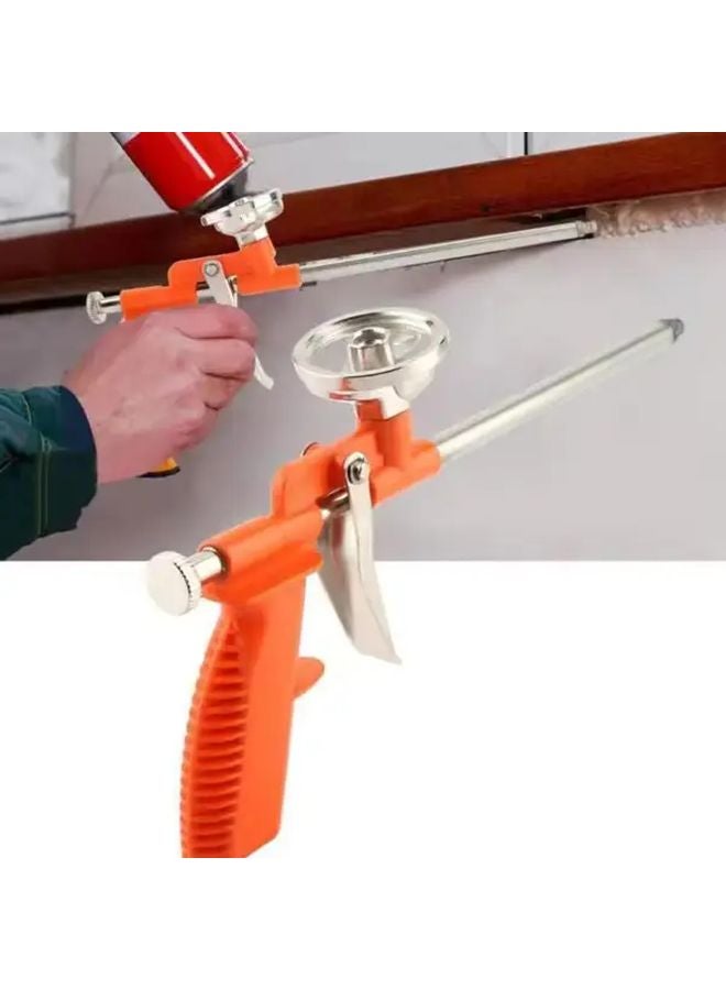 1pc Heavy Duty Metal Foam Gun with Manual Flow Control Valve Adjustable Insulation Seal for Gap Filling DIY Home Roof Repairs - Image 3