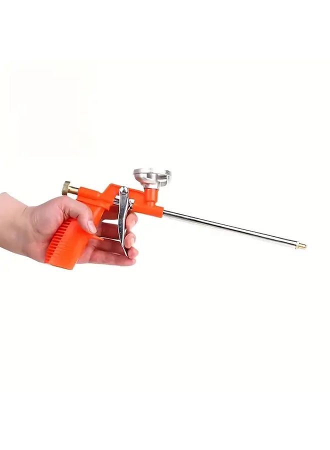 1pc Heavy Duty Metal Foam Gun with Manual Flow Control Valve Adjustable Insulation Seal for Gap Filling DIY Home Roof Repairs - Image 2