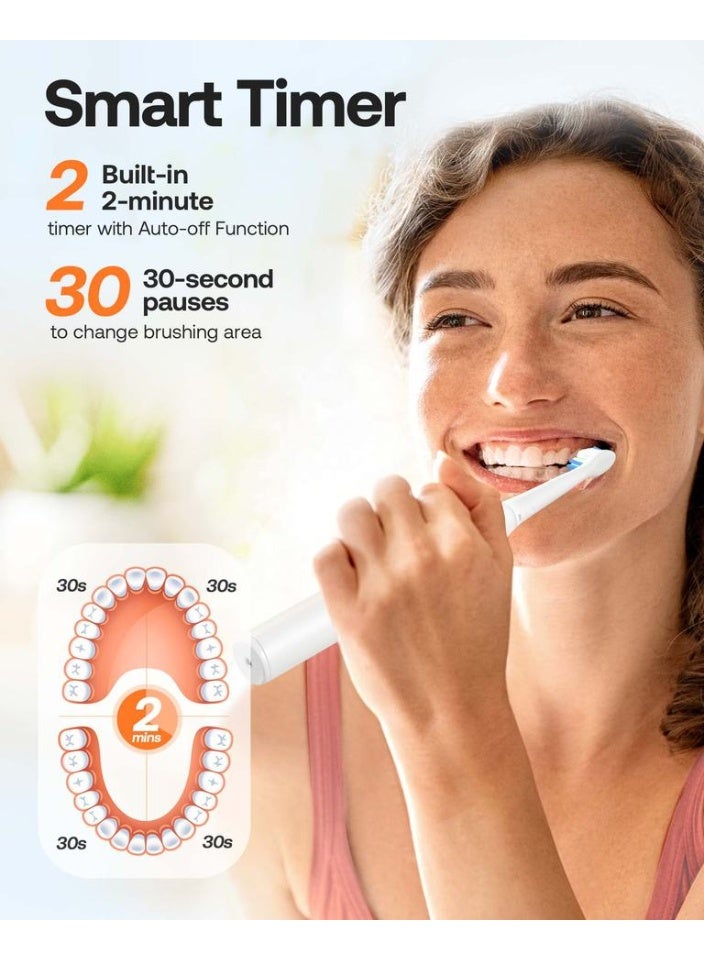 Bitvae D2 Sonic Electric Toothbrush for Adults | Automatic Toothbrush Electric | 5 Cleaning Modes | 8 Toothbrush Heads | Travel Toothbrush with Case | Electric Brush for Deep Cleaning - Image 5