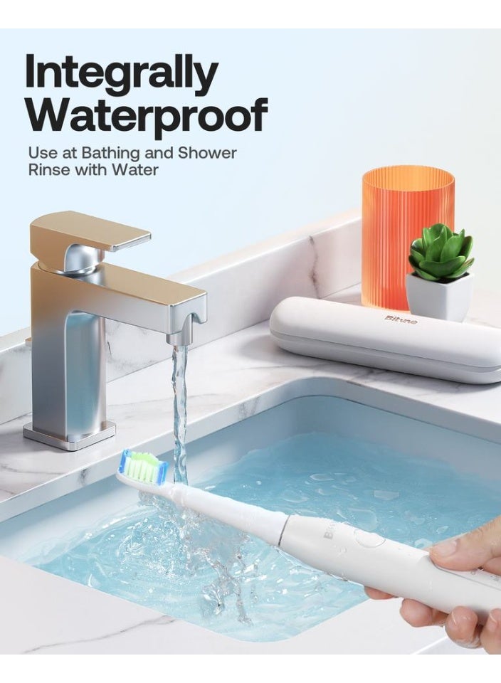 Bitvae D2 Sonic Electric Toothbrush for Adults | Automatic Toothbrush Electric | 5 Cleaning Modes | 8 Toothbrush Heads | Travel Toothbrush with Case | Electric Brush for Deep Cleaning - Image 4