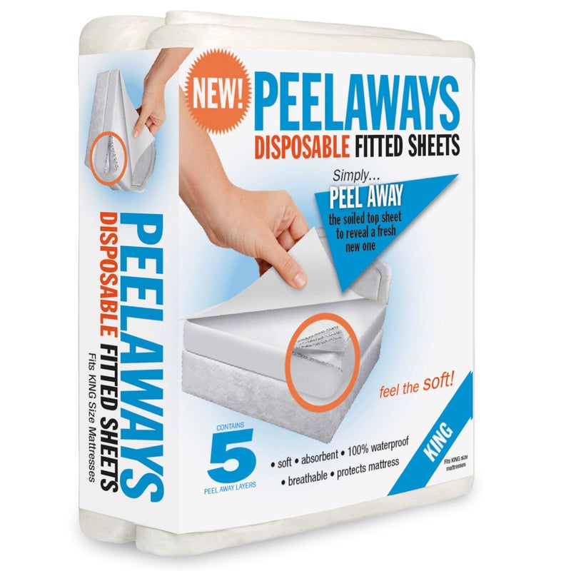 PEELAWAYS Disposable Bed Sheets Mattress Pad Protector Twin XL  7 Layer - Image 1