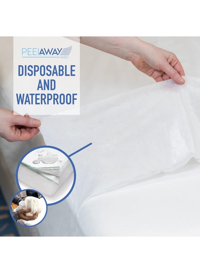 PEELAWAYS Disposable Bed Sheets Mattress Pad Protector Twin XL  7 Layer - Image 3