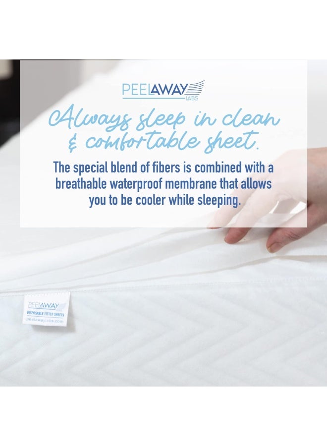 PEELAWAYS Disposable Bed Sheets Mattress Pad Protector Twin XL  7 Layer - Image 4