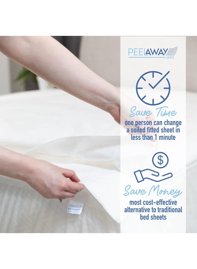PEELAWAYS Disposable Bed Sheets Mattress Pad Protector Twin XL  7 Layer - Image 5
