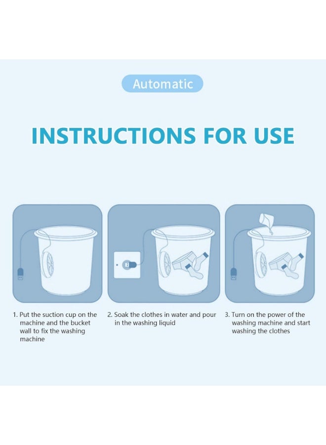 Mini Washing Machine – Portable Ultrasonic Washer, Turbo Cleaner for Personal Use – Ideal for Underwear and Socks – USB Powered with Suction Cups – Perfect for Camping, Home, Travel, Apartments, and Dorms - Image 5