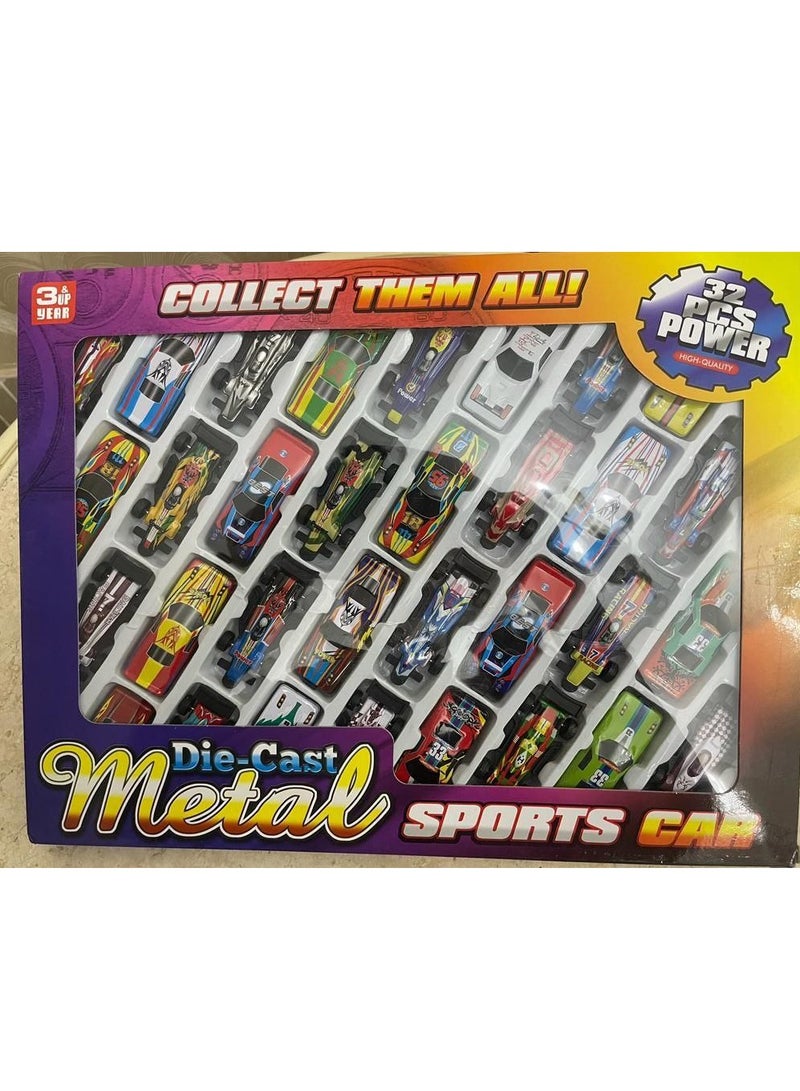 مجموعه سيارات 32 قطعه بالوان مختلفه - Image 1