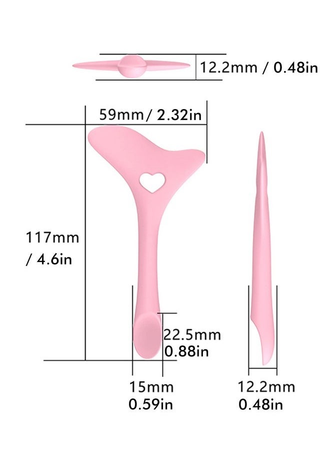 DogieLyn Reusable Eyeliner Stencils Silicone Winged Tip Eyebrow Pencil Smoky Eyeshadow Applicators Plate Cat Shape Guide Template Multifunctional Lazy Quick Makeup Tool  - Image 3