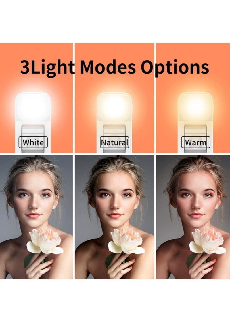 ELTRAZONE 4 in 1 Lighted Selfie Stick With Tripod, Bluetooth Remote, 3 Light Modes & 6 Brightness Level,360° Rotation, Portable Floor Desktop Tripod, For iPhones & Android, For Broadcast, Black  - Image 2